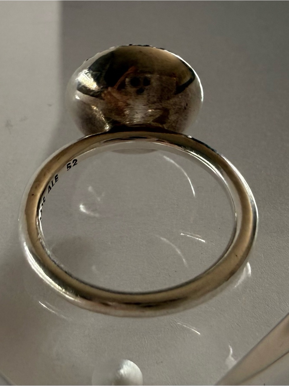 Size 8 - Pandora Sterling Silver Brilliant Legacy Ring w/Pink Zirconia Gemstone. - Picture 6 of 8